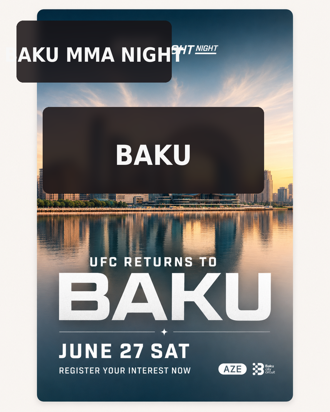 UFC Baku arena banner